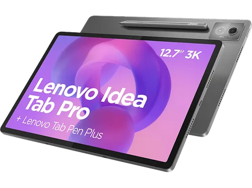 Lenovo Idea Tab Pro 12,7 Zoll mit Stylus, 256GB WLAN Grau - Tablets: Präzises Arbeiten und Zeichnen mit dem im Lieferumfang enthaltenen Stylus auf einem großen, matten Display – ideal für Multitasking und kreative Projekte.