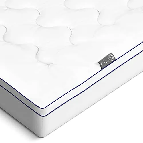Beautissu Matratzentopper 100x200 cm mit Spannbezug - Matratzenauflage 100x200 cm, druckentlastend und rutschfest, ideal für Boxspringbetten und Matratzen bis 40 cm Höhe, atmungsaktiv und waschbar bei 60°C.