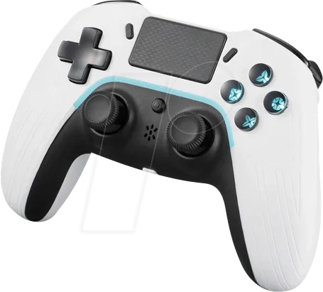 DTG GAM-139-W - Deltaco Gaming PS4 & PC Controller, wireless, weiß - Spiele-Konsolen & Zubehör, Bluetooth Controller mit 2 programmierbaren Makrotasten für präzises Gaming auf PS4 und PC.