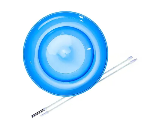 Fehn 515782 Acrobat Soft Spinnplatte mit Handstab, blau