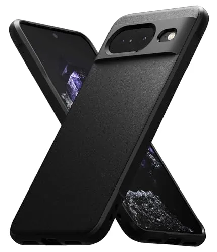Ringke für Google Pixel 8 Hülle, Onyx - Black | [Griffig] Rutschfest Schlank Anti-Fingerabdruck Kratzfest Stoßfest Schutzhülle