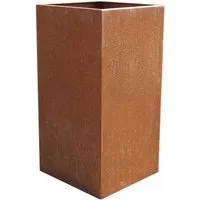 Vivanno Pflanzkübel Block 40 cm X 40 cm X 80 cm Rostbraun