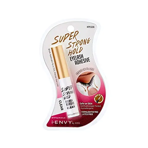 Kiss I Envy Wimpernkleber, extrastarker Halt, transparent, 5 g
