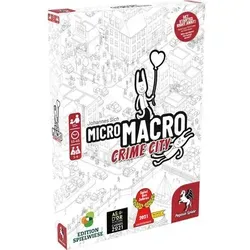 MicroMacro: Crime City Edition - Englisch - Gesellschaftsspiel für 1 bis 4 Personen ab 12 Jahren, spannende Kriminalfälle in einer detaillierten Stadtkarte, Spieldauer 15 bis 45 Minuten.
