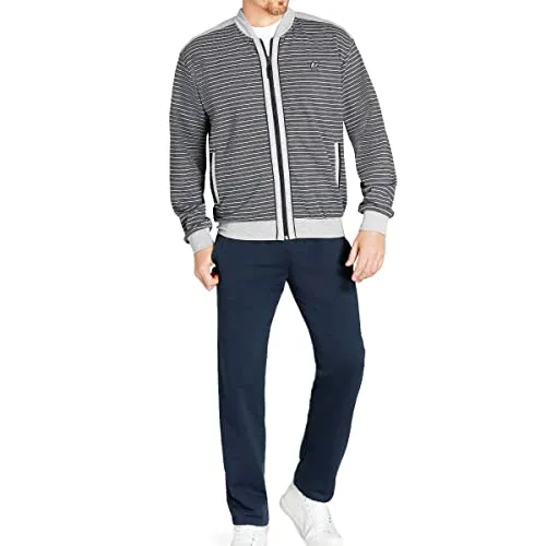 Hajo Hausanzug Klima Komfort Set - Bequemer Baumwollanzug für entspannte Stunden - Loungewear aus 62% Baumwolle, 2-teilig mit langer Hose und Jacke, ideal für gemütliche Abende zuhause.