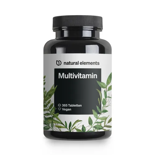 Multivitamin 365 vegane Tabletten – Jahresvorrat - Nahrungsergänzungsmittel mit wertvollen Vitaminen A-Z, inklusive Vitamin K1 und K2, ohne unnötige Zusätze, in Deutschland produziert und laborgeprüft.