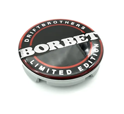 1x Original Borbet Nabendeckel 56mm Felgendeckel Nabenkappe Drift Edtion Schwarz Rot