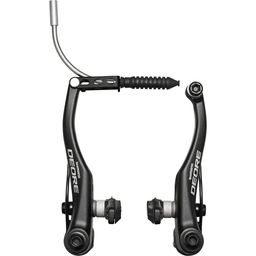 Shimano Deore BR-T610 V-Brake Bremse - schwarz VR - Hochwertige V-Brake für sicheres Bremsen, ideal für Mountainbikes und Trekkingräder, Farbe: Schwarz, Set mit 1 Paar Bremsen.