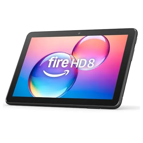 Amazon Fire HD 8 Tablet (2024 Release, 64GB) - Schwarz - Tablets mit 8 Zoll HD-Display und Hexa-Core-Prozessor für flüssiges Multitasking. Ideal für Entertainment unterwegs und erweiterbar bis 1 TB. Inklusive Alexa für smarte Steuerung.