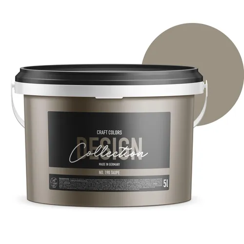5L hochwertige Wandfarbe edelmatt, Kreidefarbe Germany, DESIGN Collection No. 190 Taupe