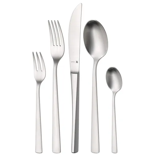 WMF Besteck 66-tlg. CORVO - Schlichte Eleganz für jeden Anlass - Besteck-Sets mit 12 Löffeln, Gabeln und Messern aus rostfreiem Cromargan, pflegeleicht und spülmaschinenfest, ideal für festliche Anlässe oder den Alltag.