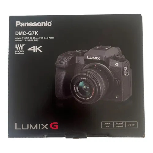Panasonic Lumix DMC-G7 Kit schwarz, neuwertig - Spiegellose Systemkamera mit 16 MP Auflösung, 3x optischem Zoom und 4x digitalem Zoom – ideal für kreative Fotografie und Videos.