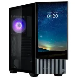 Z10 DS Mid Tower ATX Gehäuse - Schwarz - Elegantes Mid Tower Gehäuse mit gehärtetem Glas-Seitenteil, ideal für individuelle PC-Bauten und optimale Kühlung.
