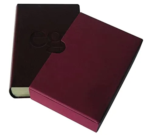 Evangelisches Gesangbuch - Leder/Rot mit Goldschnitt im Schuber - Taschenausgabe für die Landeskirchen Rheinland, Westfalen und Lippe, edle Lederbindung mit Goldschnitt, ideal für den Gottesdienst und persönliche Andacht.