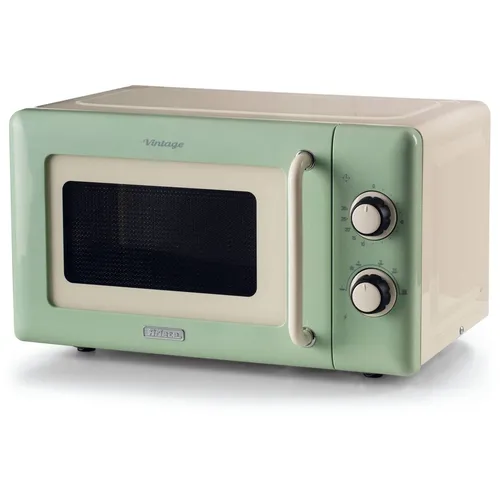 Ariete Mikrowelle 20 Liter grün - Technik: 3-in-1 Mikrowelle im charmanten Retro-Design mit 800 Watt Leistung, ideal zum Kochen, Erwärmen und Auftauen. Stilvoll und praktisch für jeden Tag!