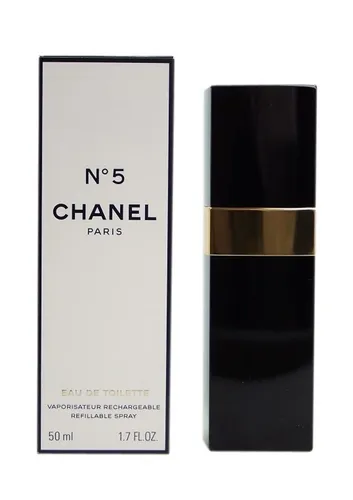 CHANEL Eau de Toilette No 5 - Damenduft mit blumiger Duftnote und frischer Kopfnote aus Bergamotte und Neroli, ideal für romantische Anlässe – 50 ml