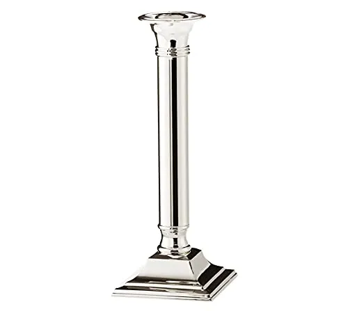 EDZARD Kerzenleuchter Lincoln - Eleganter Kerzenhalter in Silber - Kerzenständer, edel versilbert und anlaufgeschützt, für stilvolle Akzente bei jedem Anlass – ideal für festliche Tafel oder Alltag.