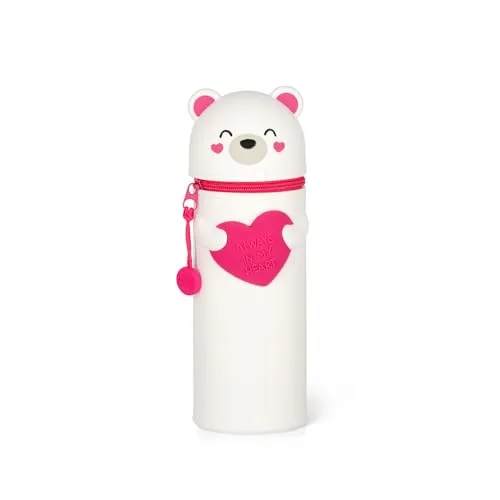Legami Kawaii 2-in-1 Schulmäppchen - Teddy Bear-Thema, Silikon, H 18,5 cm - Das limitierte Kawaii 2-in-1 Schulmäppchen von Legami vereint Federmäppchen und Stiftehalter in einem niedlichen Teddybär-Design. Ideal für kreative Köpfe und eine bunte Atmosphäre am Schreibtisch!