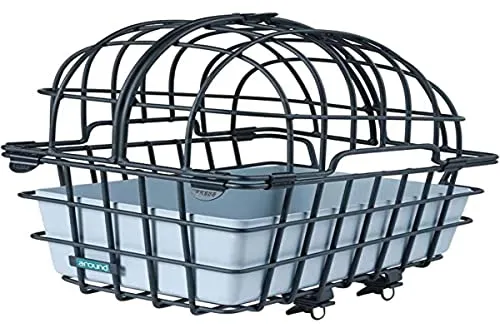 Around Unisex – Luna Hinterrad-Tierfahrradkorb, Schwarz, One Size - Fahrradkörbe für Tierliebhaber, ideal für sichere Transporte von Haustieren auf dem Fahrrad.