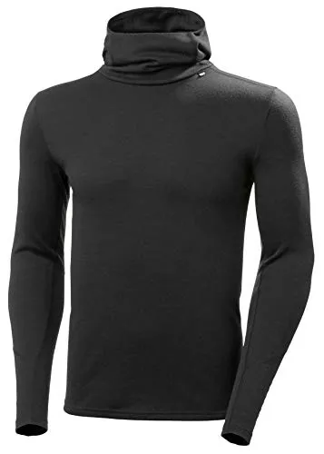 Helly Hansen Lifa Merino Midweight Hoodie 2XL - Schwarz (990) - Outdoor Longsleeves für Herren, bietet optimale Wärme und Feuchtigkeitsregulierung dank 100% Merinowolle und LIFA Stay Warm Technologie.