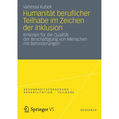 VS Humanität beruflicher Teilhabe im Zeichen der Inklusion (Deutsch, Vanessa Kubek, 2012) (7091770)
