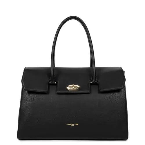 Lancaster Milano Cosmos Tote Bag XL Noir - Diese stilvolle LANCASTER Schultertasche bietet viel Platz für all Ihre Essentials. Ideal für den täglichen Gebrauch, überzeugt sie durch ihr modernes Design und praktische Fächer. Maße: 40 x 28 x 12 cm.