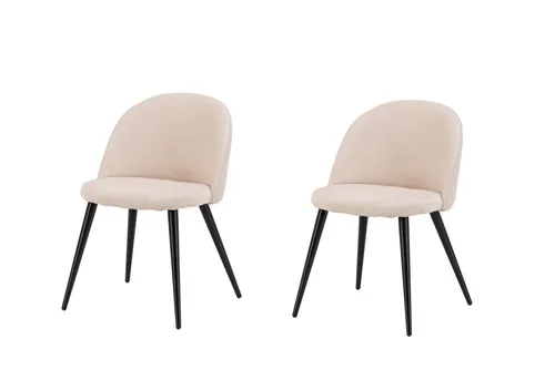 Venture Home Stuhl Velvet Beige 2er-Pack - Esszimmerstühle aus hochwertigem Samt in elegantem Beige, ideal für stilvolle Einrichtung und täglichen Komfort. Urban/Chic-Design mit langlebiger Qualität.