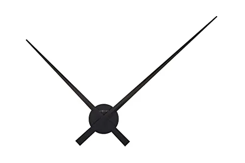 SIGEL NeXtime große Wanduhr HANDS, Aluminium Schwarz, ø 85 cm - Elegante Wanduhr HANDS aus Aluminium, ohne Ziffernblatt, mit extra großen Zeigern – perfektes Wohnaccessoire für stilvolle Räume.