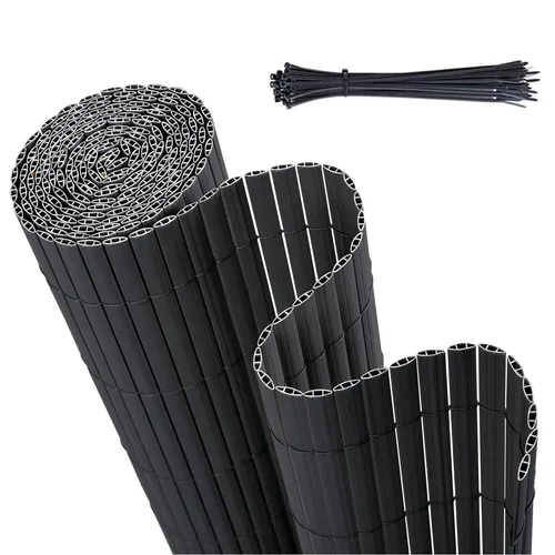 Sekey Balkonsichtschutz PVC Sichtschutzmatte - Hochwertiger Sichtschutz für Balkon, Garten oder Terrasse, kratzfest durch erhabenes Muster und wasserdicht, Maße: 300 cm x 100 cm, ideal für mehr Privatsphäre