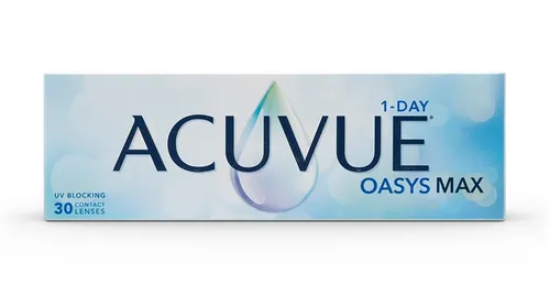 Johnson And Johnson ACUVUE® OASYS MAX 1-Day 30 - Kontaktlinsen mit Blaulichtfilter für digitalen Alltag, sehr sauerstoffdurchlässig und optimalen Tragekomfort bis zum Tagesende.