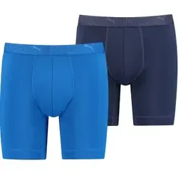 PUMA Herren Unterhose SPORT MICROFIBER LONG BOXER 2P - Unterhosen aus Recyclingmaterialien, geruchshemmend und mit Feuchtigkeitstransport für optimalen Tragekomfort beim Sport.