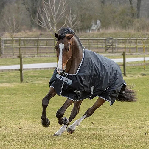 Bucas Anniversary Turnout Light SD 0g - Black/Silver, Größe: 165 - Reiten > Bucas Anniversary Turnout Light Stay-Dry Regendecke, ideal für wechselhaftes Wetter mit optimaler Atmungsaktivität und Wasserdichtigkeit.