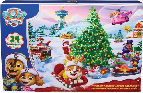PAW PATROL Adventskalender 2025 - Sortier- & Stapelspielzeug mit 24 Überraschungen: 7 Fahrzeuge, 11 Figuren und winterliches Zubehör für kreatives Spielvergnügen ab 3 Jahren!