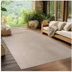 Ayyildiz Teppiche Outdoorteppich IBIZA 1901, rechteckig, Höhe: 5 mm, Läufer, In und Outdoor, Sisaloptik, Wohnzimmer, Aussenbereich beige|braun 160 cm x 230 cm x 5 mm