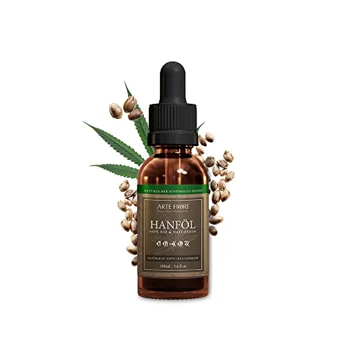 EINFÜHRUNGSPREIS Bio Hanföl Gesichtsöl kaltgepresst Vitamin E Retinol Öl 100ml - Gesichts Tagespflege Naturkosmetik Gesicht hochdosiert ERSTE Pressung mit natürlichem Anti Falten & Anti Aging Effekt