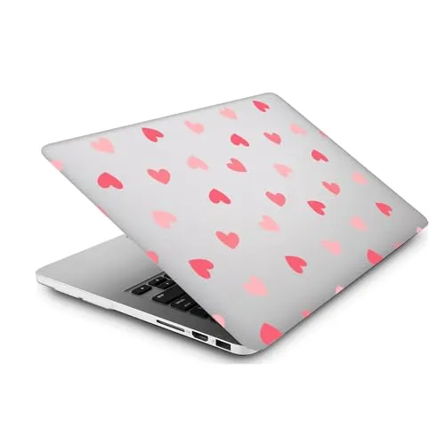 Hülle Kompatibel mit MacBook Pro 13 Zoll Modell A1706 A1708 A1989 A2159 A2251 A2289 A2338 M1 Freisetzung 2020 2019 2018 2017 2016, Gedrucktes Muster Plastik Hartschale Matt Case, Rosa Herz