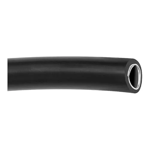 Dekabon-Rohr 6x4mm, schwarz, Rolle à 25m - Druckluftzubehör mit hoher Beständigkeit gegen Korrosion und Chemikalien. Ideal für pneumatische Anwendungen in feuchten Umgebungen, leicht zu biegen ohne Spezialwerkzeuge.