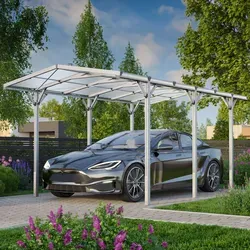 GFP 2,85x5,05m Carport, Aluminium eloxiert - Robust und pflegeleicht - Carport aus eloxiertem Aluminium, wartungsarm und korrosionsgeschützt. Mit UV-beständigen Polycarbonat-Doppelstegplatten für optimalen Schutz Ihres Fahrzeugs.