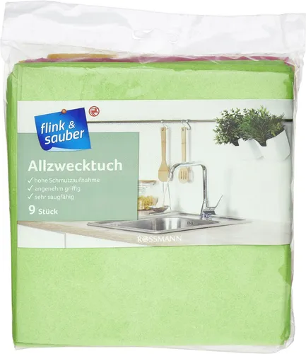 flink & sauber Schwammtücher 38 cm x 38 cm 4305615391892