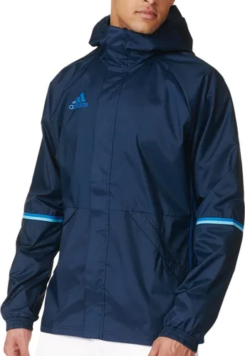 Adidas Regenjacke Condivo 16, Gr. M - Sportjacke aus 100% Polyester mit Kapuze für optimalen Witterungsschutz, ideal für aktive Sportler bei jedem Wetter.