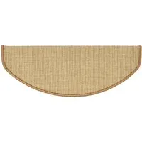 Karat Stufenmatte Sisal Pure Nature Selbstklebend Natur Halbrund 23,5 x 65 cm