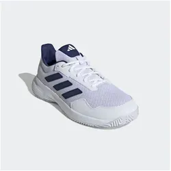 adidas Unisex Court Spec 2 Tennis Shoes - Tennisschuhe in Cloud White/Dark Blue, 47 1/3 EU - Tennisschuhe mit atmungsaktivem Mesh-Obermaterial und Bounce Zwischensohle für optimalen Komfort, ideal für sportliche Aktivitäten.