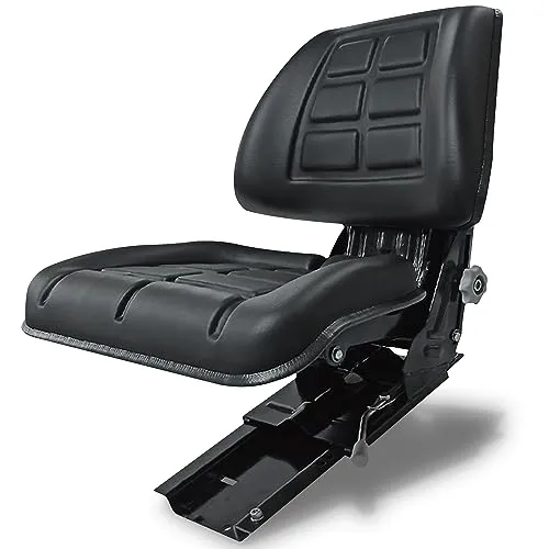 KLARA SEATS Deutz KHD Traktorsitz klappbar - Sitze für Landwirtschaftsfahrzeuge, mechanisch gefedert mit Stossdämpfer und Zugfedern für optimalen Fahrkomfort und Entlastung bei der Arbeit.