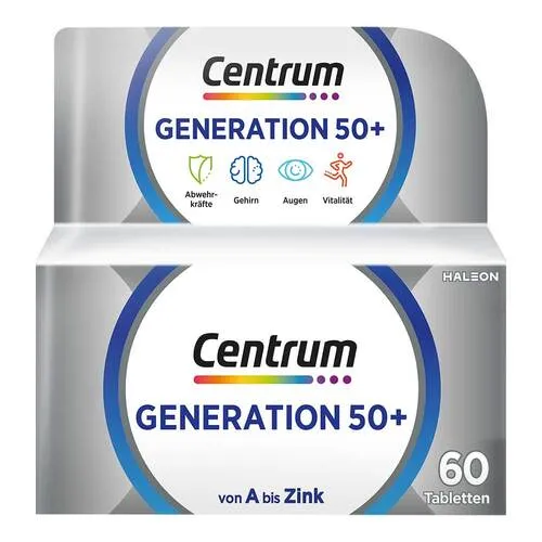 Centrum Generation 50+ 60 St - Multivitaminpräparate für Senioren, unterstützt die Gesundheit ab 50 Jahren