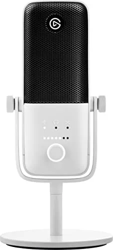 Elgato Wave:3 White - Professionelles USB-Kondensatormikrofon für Streaming und Podcasts, mit Clipguard-Technologie für verzerrungsfreien Klang