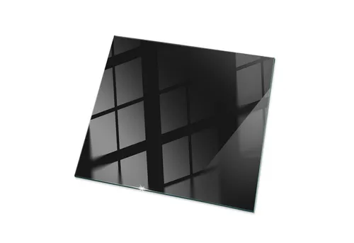 Tulup Tischplatte Glasplatte – Elegante schwarze Couchtisch Glasplatte - Tischplatten aus 4 mm gehärtetem Floatglas, hitzebeständig und pflegeleicht. Brillanter Marmor-Motivdruck auf der Rückseite für stilvolle Akzente. Ideal für Wohn-, Büro- oder Gastrobereiche.