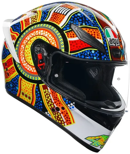 AGV Integral K1 S E2206 Valentino Rossi Helm Größe M - Motorradhelm aus Polycarbonat, leicht und mit stylischem Valentino Rossi Design, ideal für Sicherheit und Stil auf der Straße.