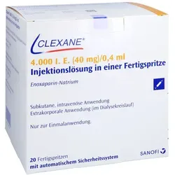 CLEXANE 4.000 I.E. 40mg/0,4ml ILO F.Sp.+Sich-Sys. 20 St