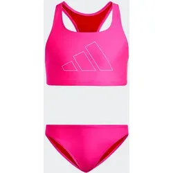 adidas BBARS Bikini Set Mädchen - Lucid Pink, Größe 170 - Stylisches Bikiniset aus chlorresistentem Infinitex-Material, ideal für Schwimmbad und Strand; bustierförmiges Oberteil mit sportlichem Racerback-Design für optimalen Halt.