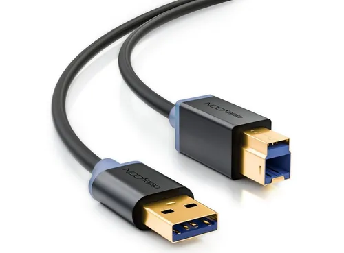 deleyCON deleyCON 3,0m USB 3.0 Scanner- Druckerkabel USB A-Stecker zu USB-Kabel